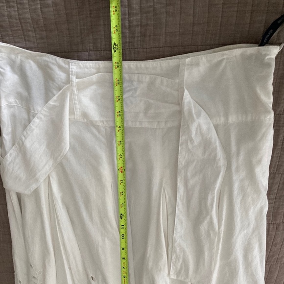 Boston Proper Pleated Cotton Eyelet Skirt w Bow NWT Size14 - Picture 8 of 12